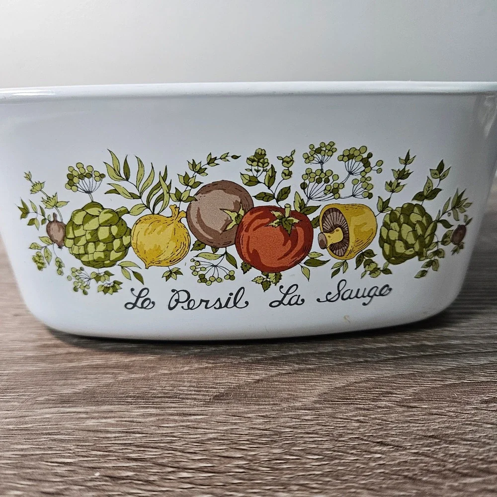 Corning Ware Spice of Life 1.5 Qt Casserole Dish A-1 1/2-B Le Persil La Sauge